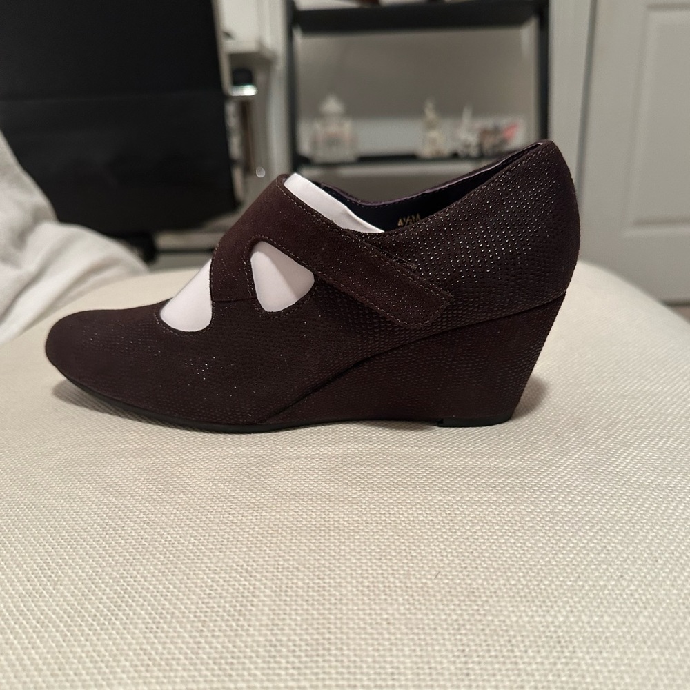 Vaneli Purple Collection Suede Wedges